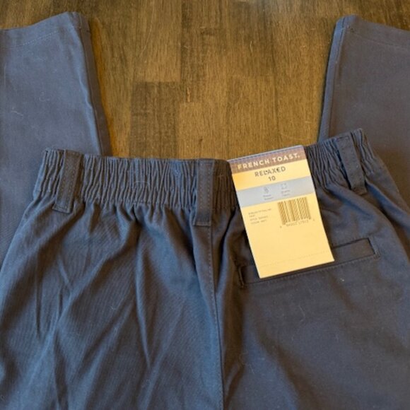 NEW French Toast Boy Navy School Uniform Pull-On Relaxed Fit Stretch Twill Pant - Picture 4 of 5